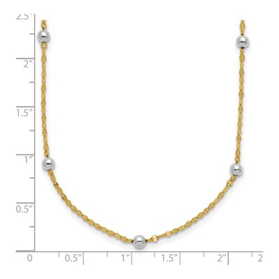 14K Two-Tone Gold Station Necklace – view 5
