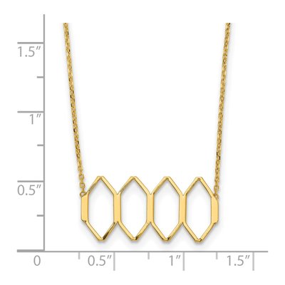 14K Yellow Gold Fancy Shapes Necklace – view 5