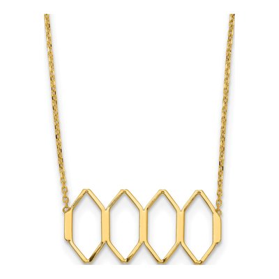 14K Yellow Gold Fancy Shapes Necklace