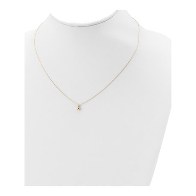 14K Yellow Gold Tiny Puffed Heart Necklace – view 5