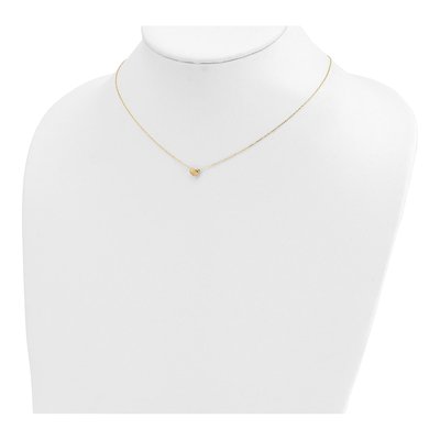 14K Yellow Gold Puffed Heart Necklace – view 5
