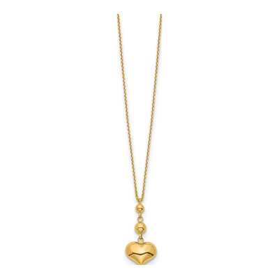 14K Yellow Gold Heart Pendant Necklace – view 3
