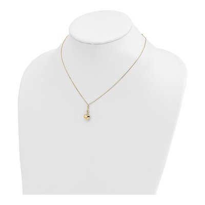 14K Yellow Gold Heart Pendant Necklace – view 5
