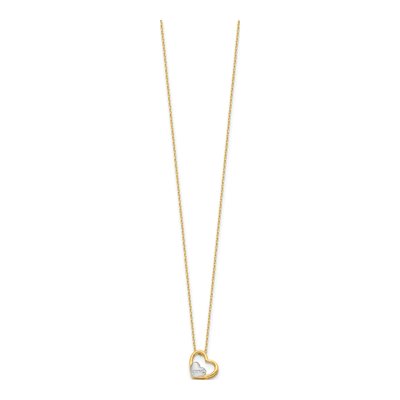 14K Yellow Gold LOVE Heart Necklace – view 3