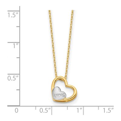 14K Yellow Gold LOVE Heart Necklace – view 4