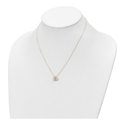 14K Yellow Gold LOVE Heart Necklace – view 5