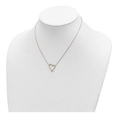 14K Yellow Gold Open Heart Necklace – view 5