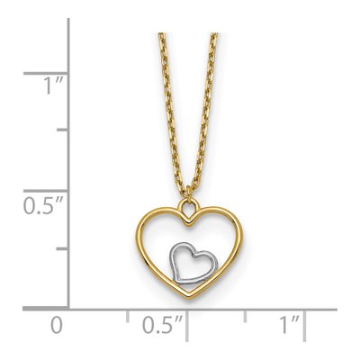 14K Yellow Gold Heart Pendant Necklace – view 4