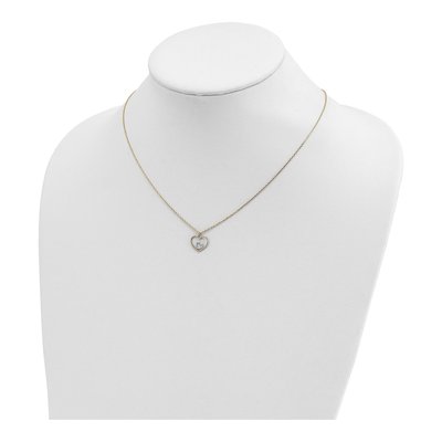 14K Yellow Gold Heart Pendant Necklace – view 5
