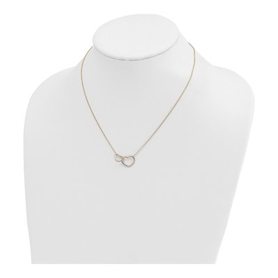 14K Yellow Gold Interlocked Hearts Necklace – view 5