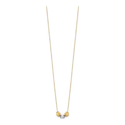 14K Two-Tone Gold Laser-Cut Necklace – view 3