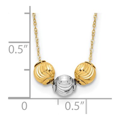 14K Two-Tone Gold Laser-Cut Necklace – view 4