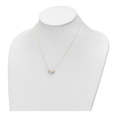 14K Two-Tone Gold Laser-Cut Necklace – view 5