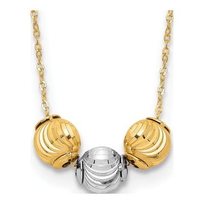 14K Two-Tone Gold Laser-Cut Necklace