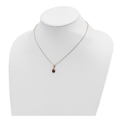 14K Yellow Gold Enameled Ladybug Necklace – view 5