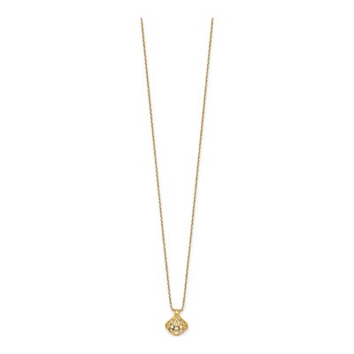14K Yellow Gold Seashell Necklace – view 3