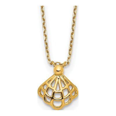 14K Yellow Gold Seashell Necklace