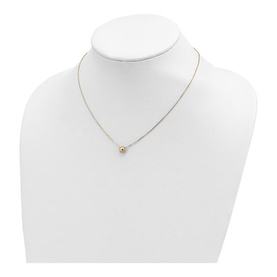 14K Yellow Gold Puffed Sun Necklace – view 5