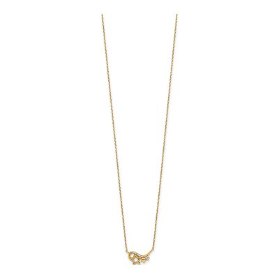 14K Yellow Gold CZ Star Necklace – view 3