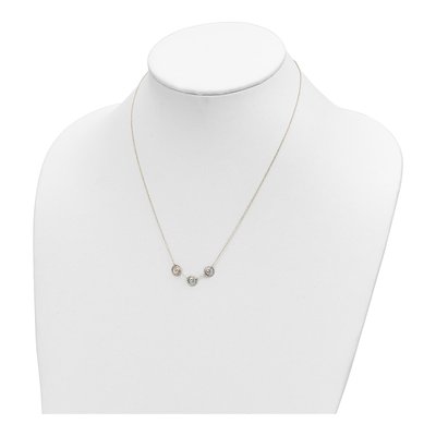 14K Tri-Color Gold Beaded Circles Necklace – view 5