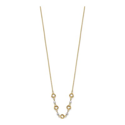 14K Two-Tone Gold Love Knot Necklace – view 3