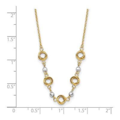 14K Two-Tone Gold Love Knot Necklace – view 4