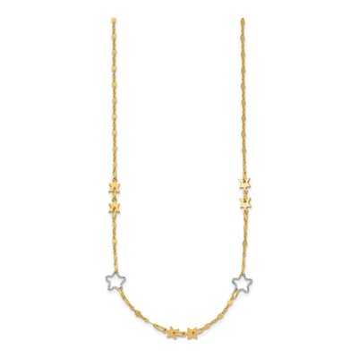 14K Two-Tone Gold Star Necklace – view 3