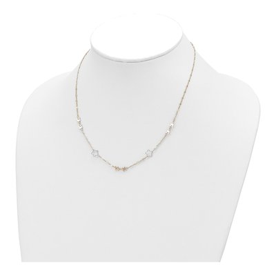 14K Two-Tone Gold Star Necklace – view 4