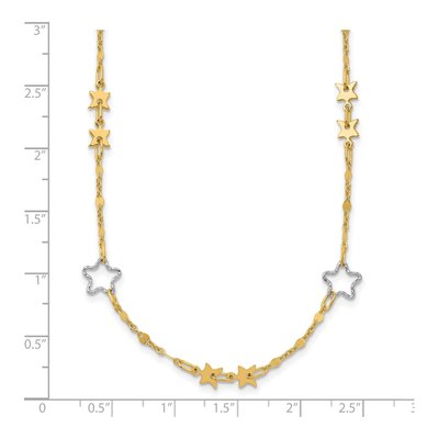 14K Two-Tone Gold Star Necklace – view 5
