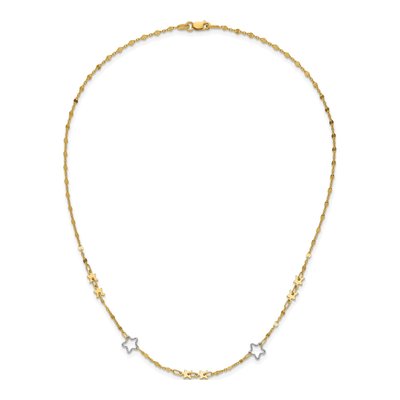 14K Two-Tone Gold Star Necklace – view 6