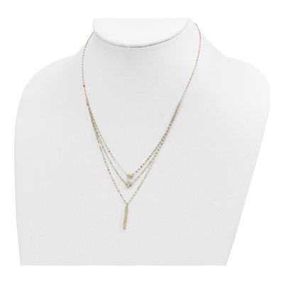 14K Yellow Gold 3-Strand Star Bar Necklace – view 4