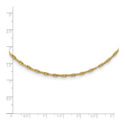 14K Yellow Gold Fancy Beaded Necklace – view 3