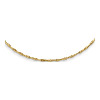 14K Yellow Gold Fancy Beaded Necklace