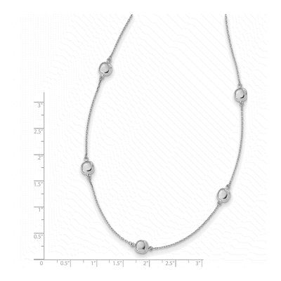 14K White Gold 5-Station Necklace – view 4