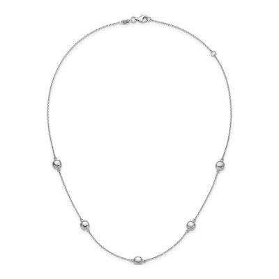 14K White Gold 5-Station Necklace – view 6