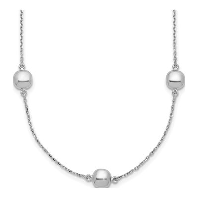 14K White Gold 5-Station Necklace
