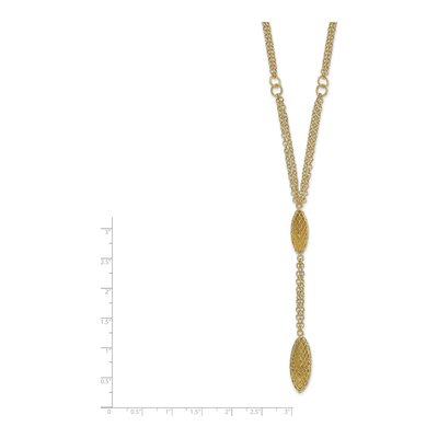 14K Yellow Gold Fancy Diamond-Cut Drop Necklace – view 5