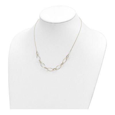 14K Yellow Gold Diamond-Cut Oval Link Necklace – view 5