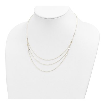 14K Yellow Gold Triple Layer Circles Necklace – view 5