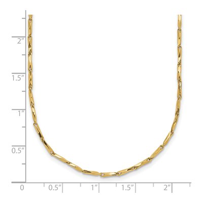 14K Yellow Gold 1.06mm Diamond-Cut Fancy Link Chain – view 4