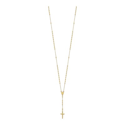 14K Yellow Gold Crucifix Rosary Necklace – view 3
