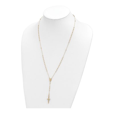 14K Yellow Gold Crucifix Rosary Necklace – view 5