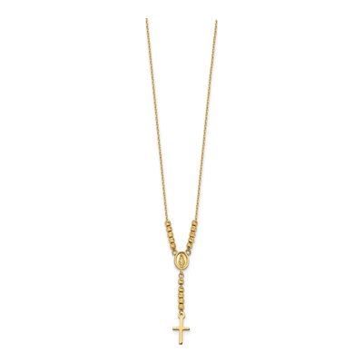14K Yellow Gold Miraculous Medal Y-Necklace – view 3