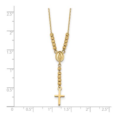 14K Yellow Gold Miraculous Medal Y-Necklace – view 4