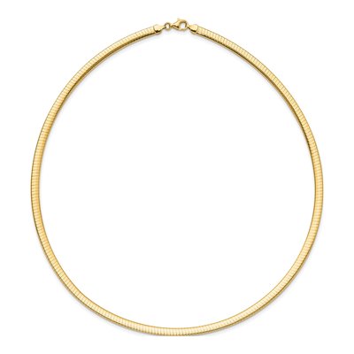 14K Yellow Gold Reversible Omega Necklace – view 5