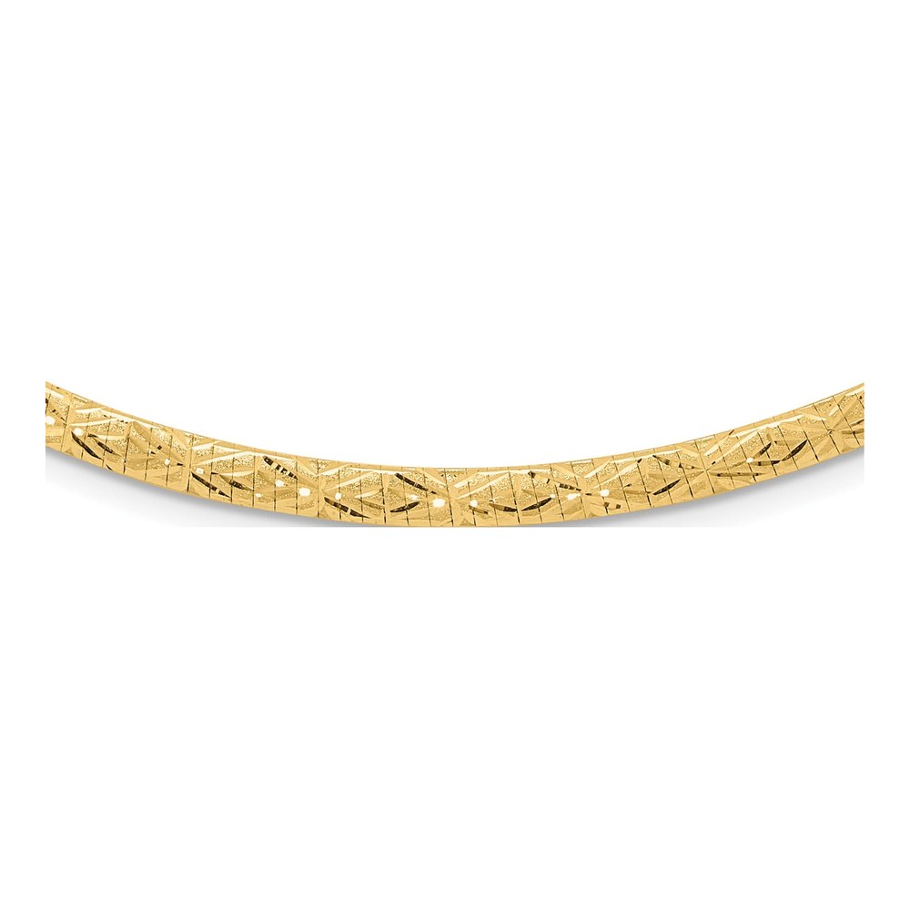 14K Yellow Gold Reversible Omega Necklace