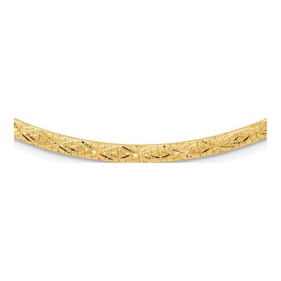14K Yellow Gold Reversible Omega Necklace