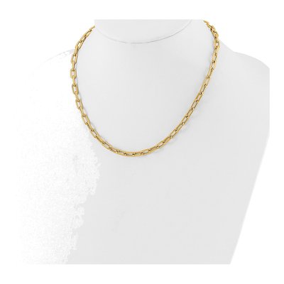 14K Yellow Gold 5.1mm Oval Toggle Cable Chain – view 3