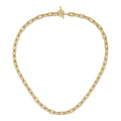 14K Yellow Gold 5.1mm Oval Toggle Cable Chain – view 4