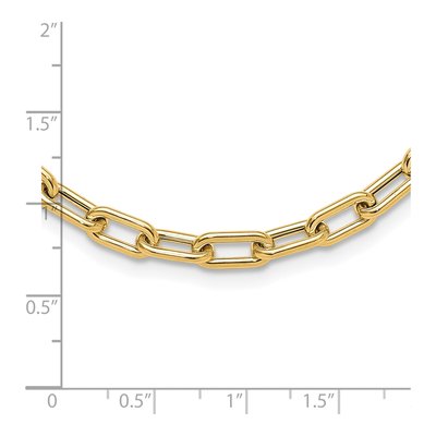 14K Yellow Gold 5.1mm Oval Toggle Cable Chain – view 5